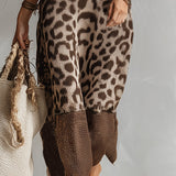 Eustáquia | Vestido midi de punto leopardo