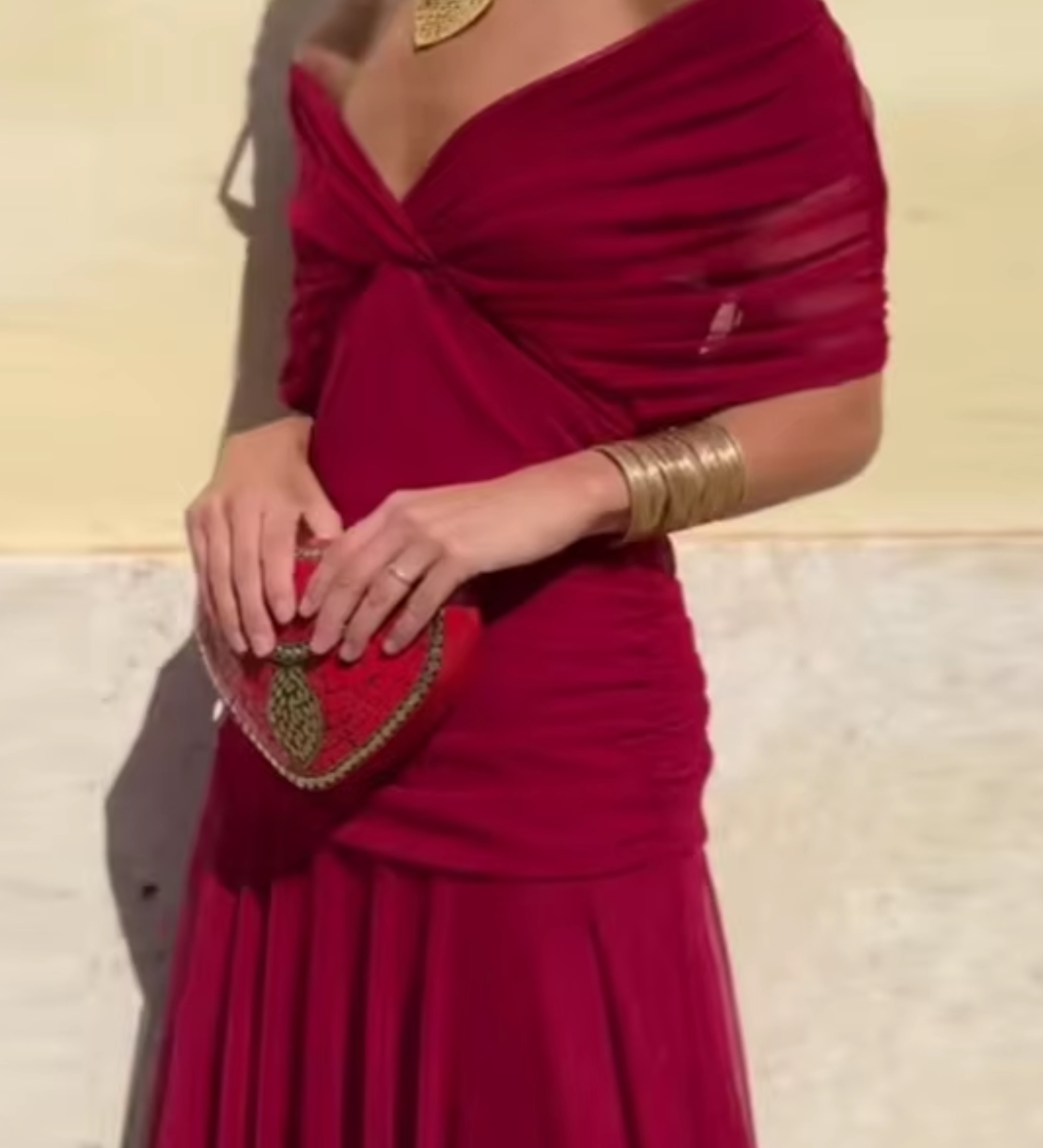 Louise | Vestido Maxi de Fiesta Elegante con Escote en V