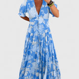 Mónica | Vestido floral con cuello en V