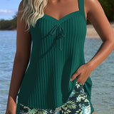 Glenda | Tankini a rayas con bragas de playa de dos piezas