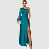 Meda | Vestido maxi elegante de un hombro