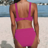 Bonita | Traje de baño de talle alto en color sólido