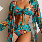 Filomena | Bikini con falda floral
