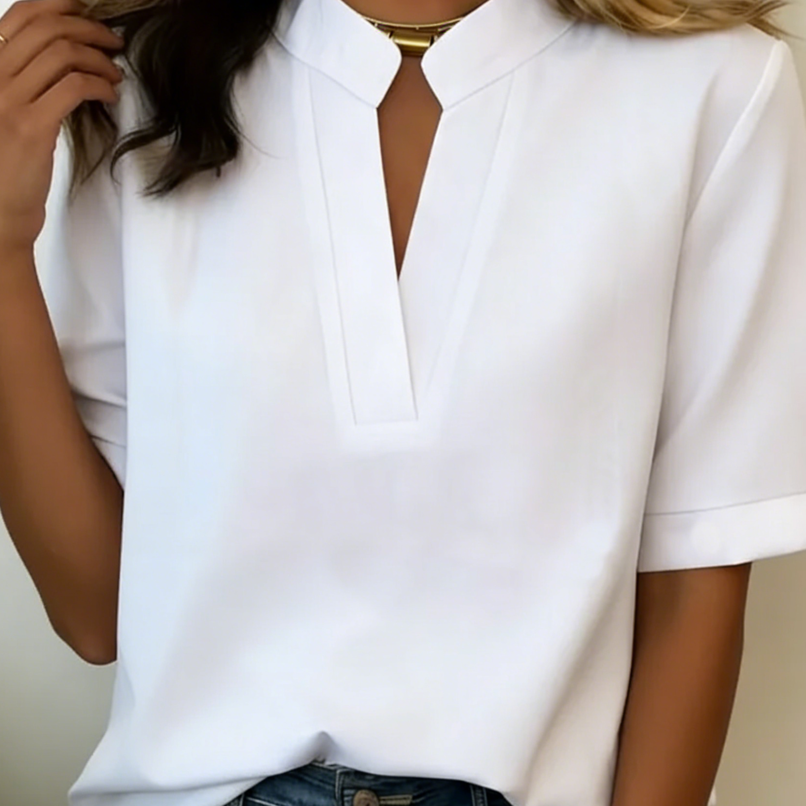 Cinara | Camisa de Manga Corta Relaxed