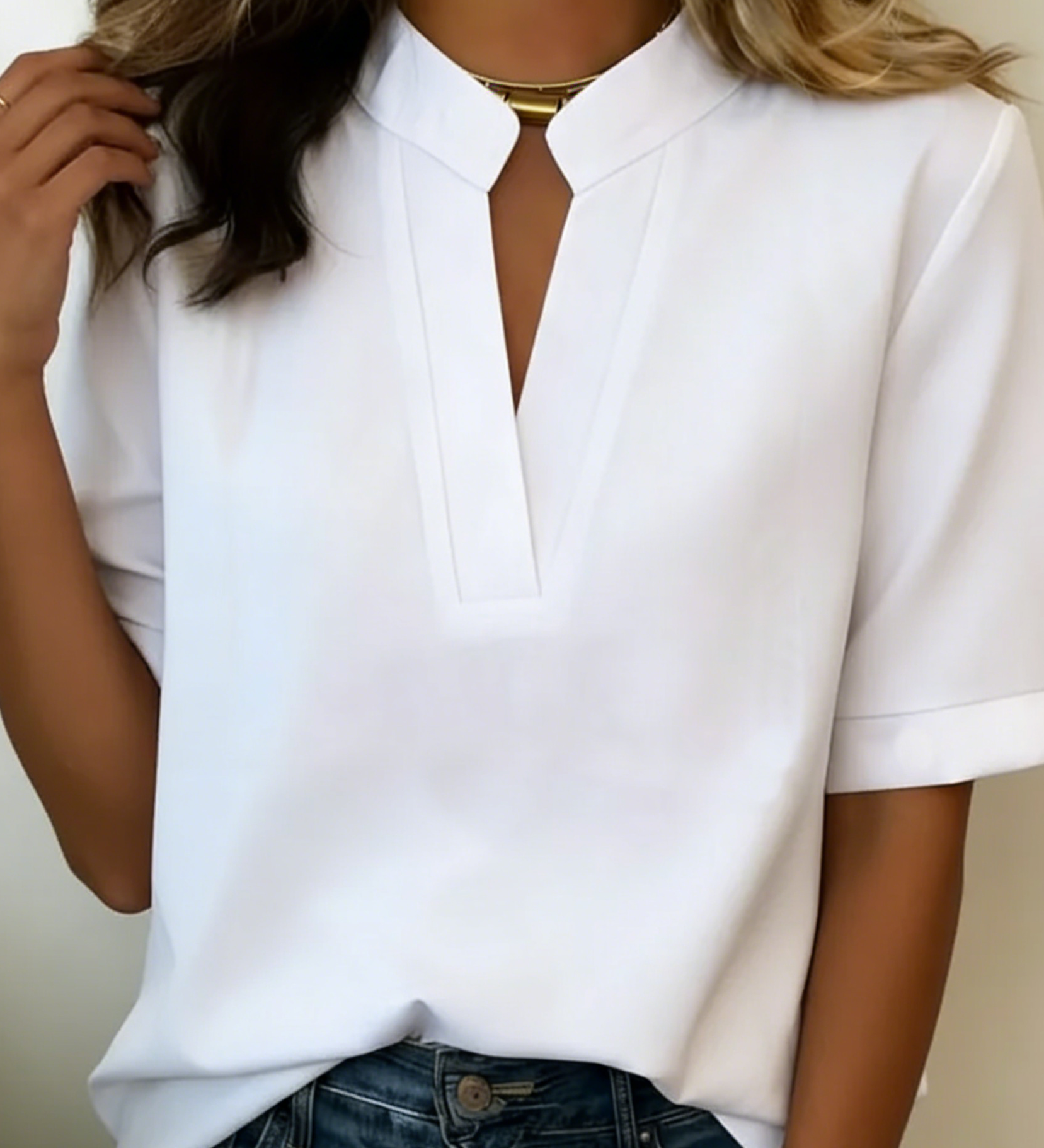 Cinara | Camisa de Manga Corta Relaxed