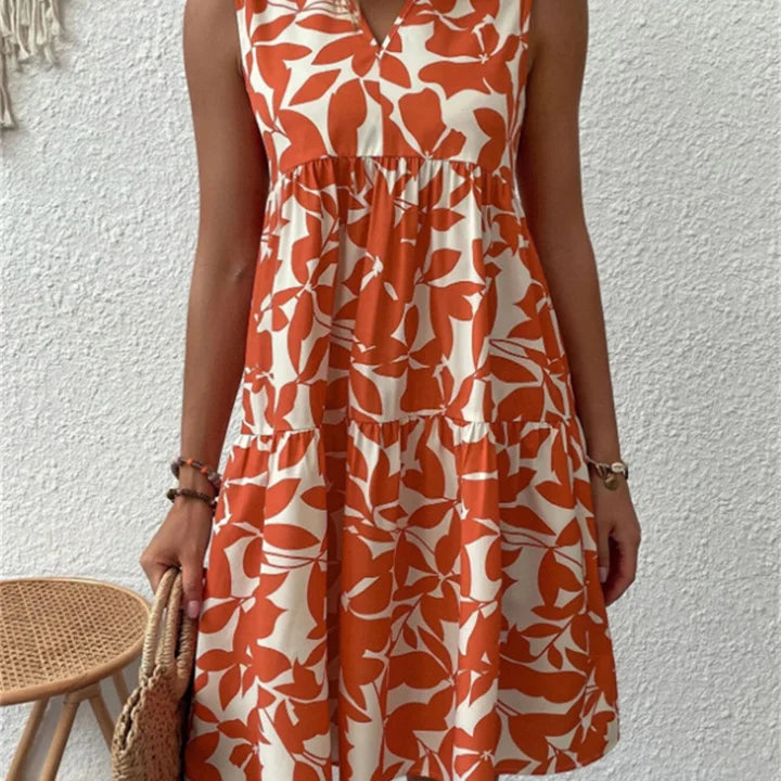 Sofía – Vestido de Verano con Estampado Floral en Línea-A