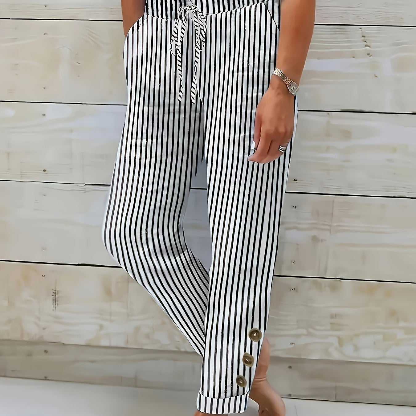 Darci | Pantalón Rayado Casual