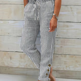 Darci | Pantalón Rayado Casual