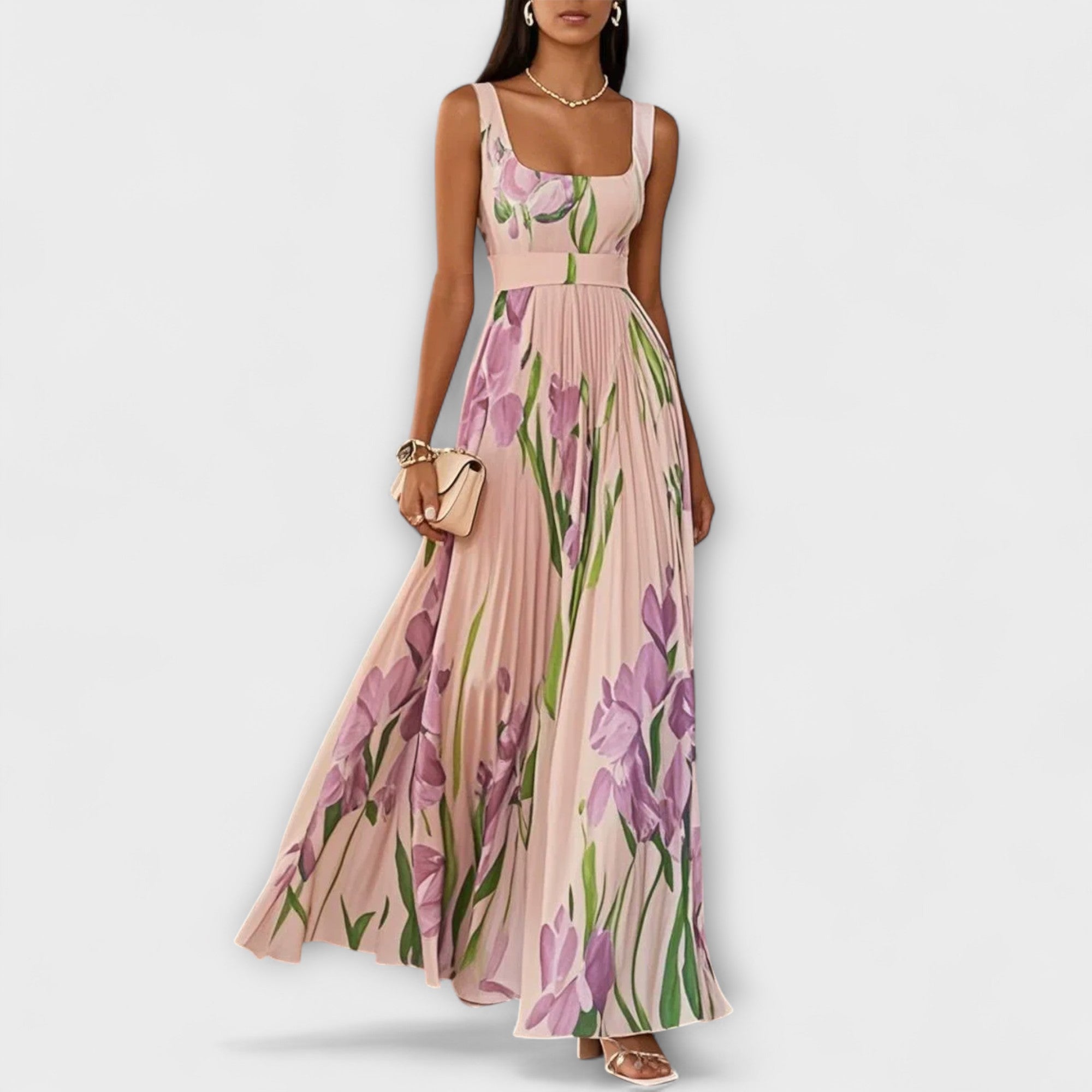 Penélope | Vestido maxi de gasa