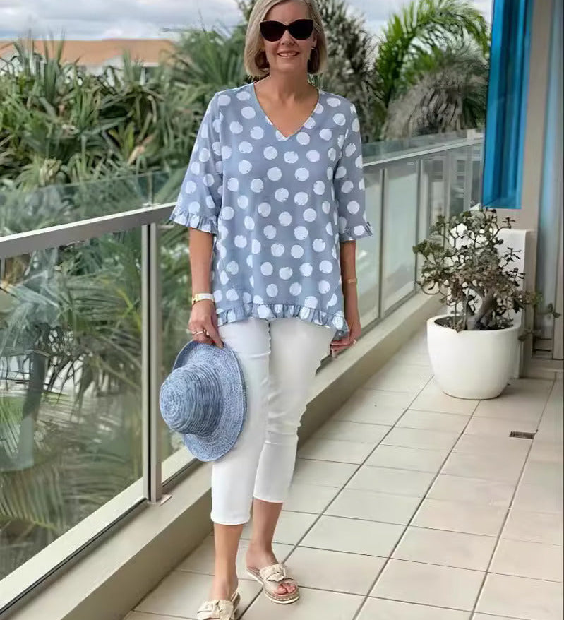Antia | Blusa V-Cuello Elegante