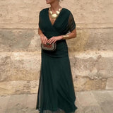 Louise | Vestido Maxi de Fiesta Elegante con Escote en V