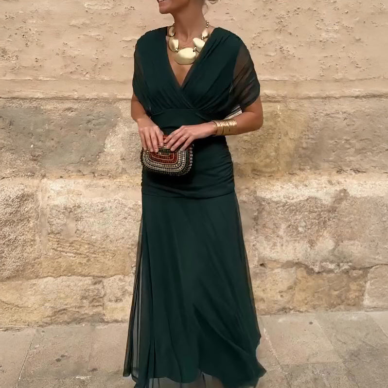 Rebeca | Vestido Maxi de Fiesta Elegante con Escote en V