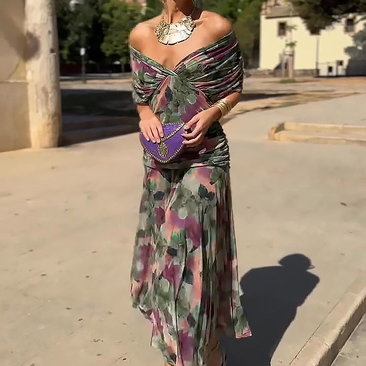 Louise | Vestido Maxi de Fiesta Elegante con Escote en V
