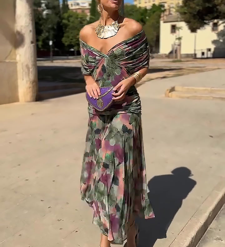 Rebeca | Vestido Maxi de Fiesta Elegante con Escote en V