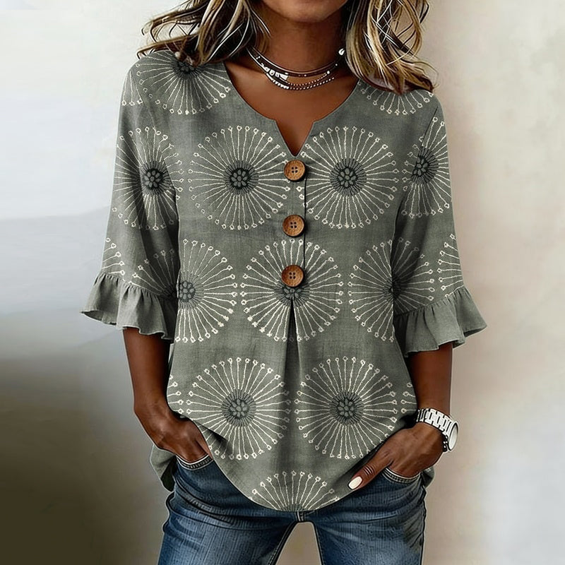 Bellinda | Blusa vintage casual estampada