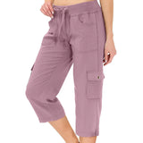 Emilce | Pantalón Capri de Cintura Alta Cómodo con Bolsillos Prácticos