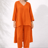 Adriena | Conjunto Elegante de Dos Piezas con Escote en V