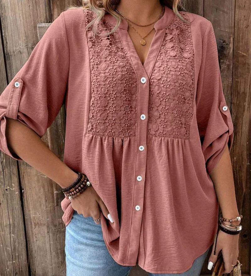 Asteria | Blusa con escote en V y botones
