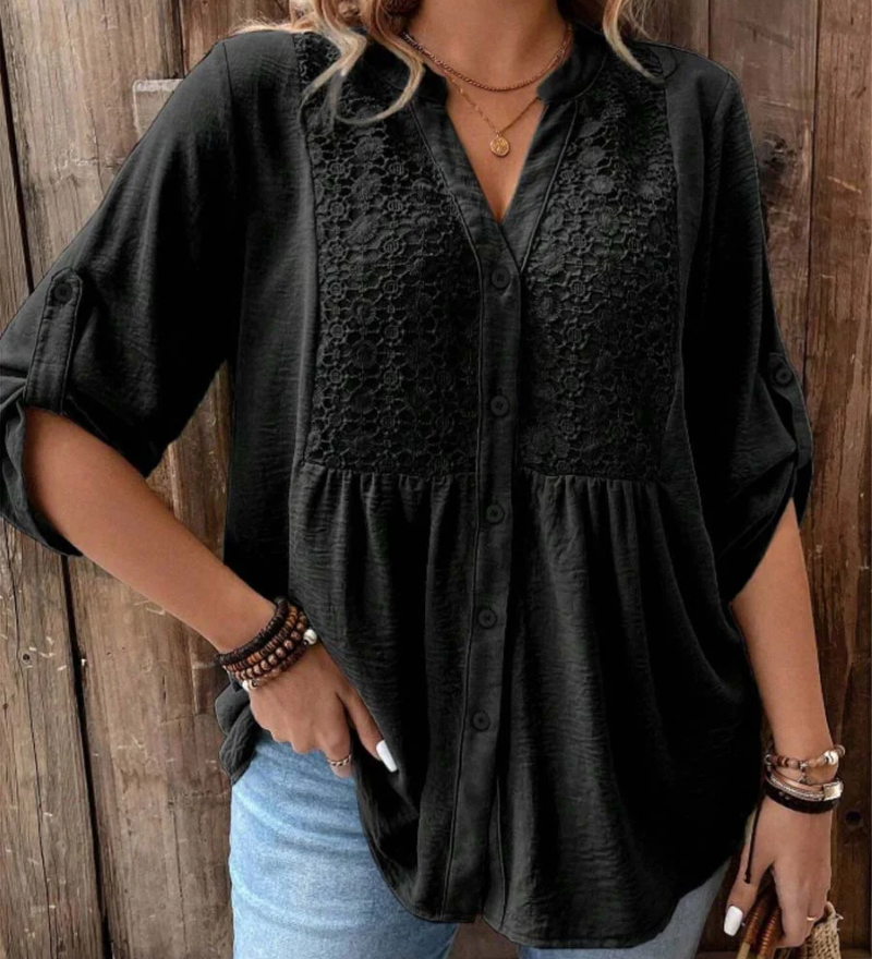 Asteria | Blusa con escote en V y botones