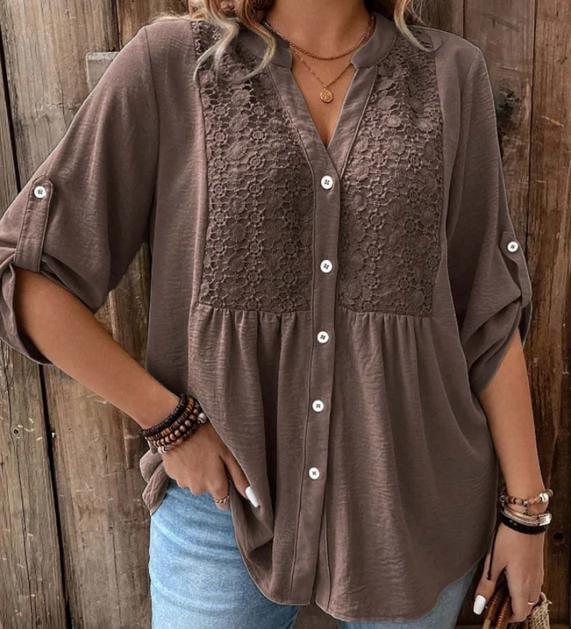 Asteria | Blusa con escote en V y botones