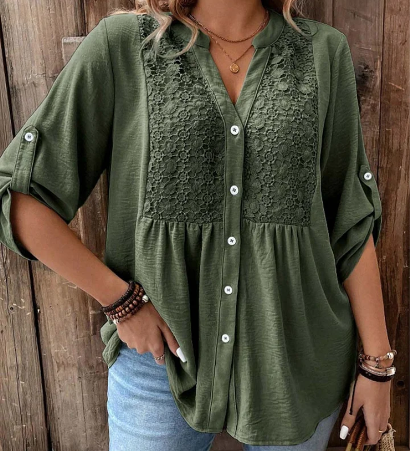 Asteria | Blusa con escote en V y botones