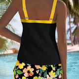 Iluminada | Conjunto de Tankini elegante de dos piezas