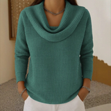 Amber | Jersey cálido con cuello vuelto elegante
