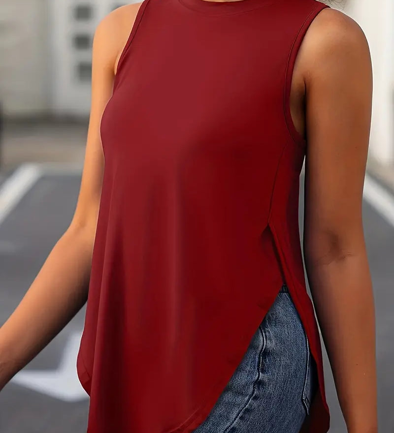 Sophia | Top Casual Sin Mangas Ajuste Relajado