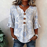 Celena | Blusa Vintage Con Estampado Floral