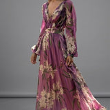 Sancha | Vestido maxi floral para mujer con escote en V y diseño cómodo