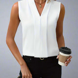 Roma | Blusa sin mangas con escote en V
