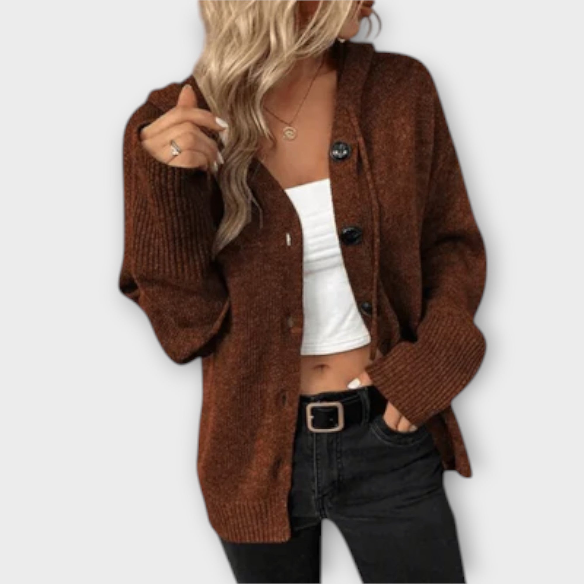 Britán - Cardigan de punto con botones