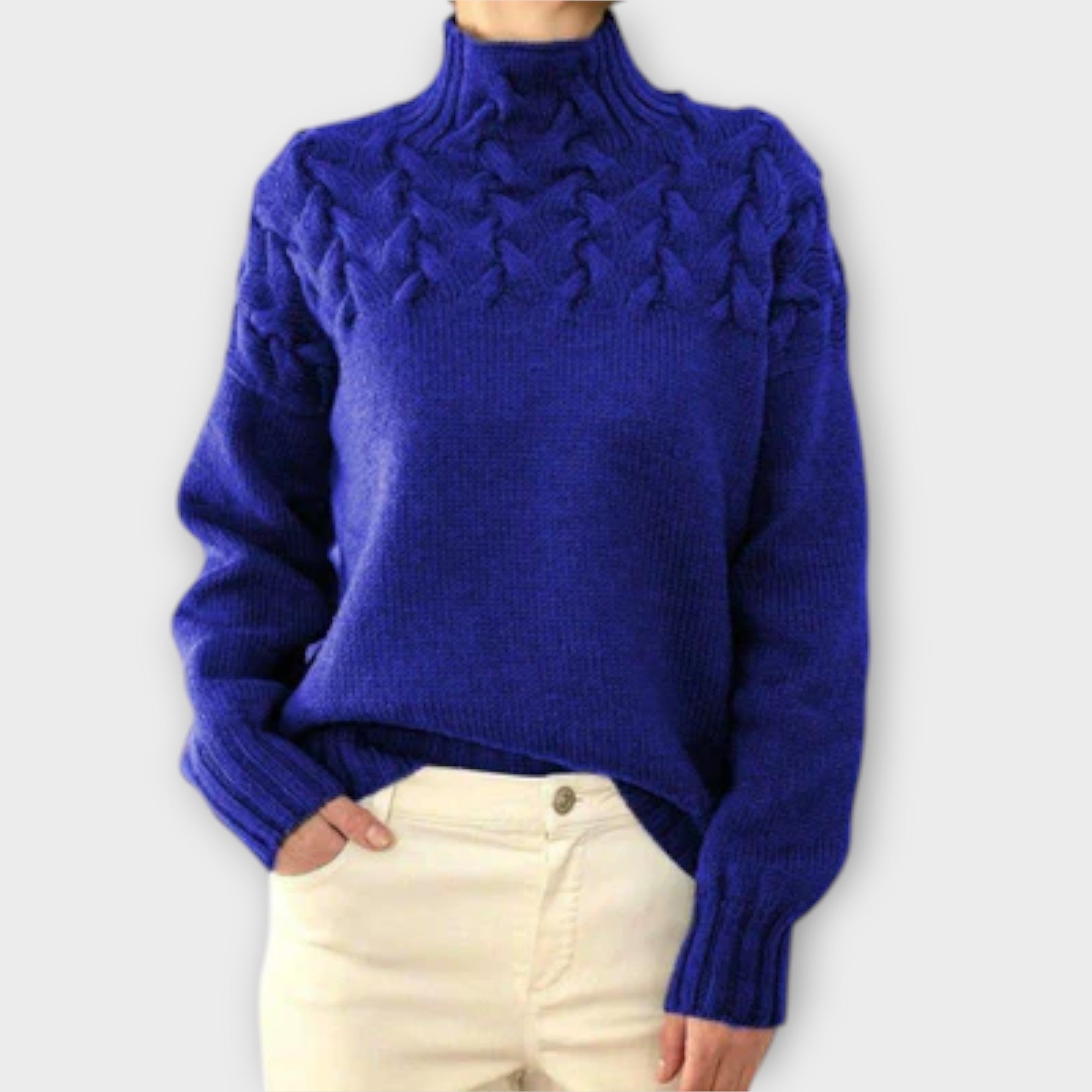 Eva | Suéter femenino con detalle de trenza