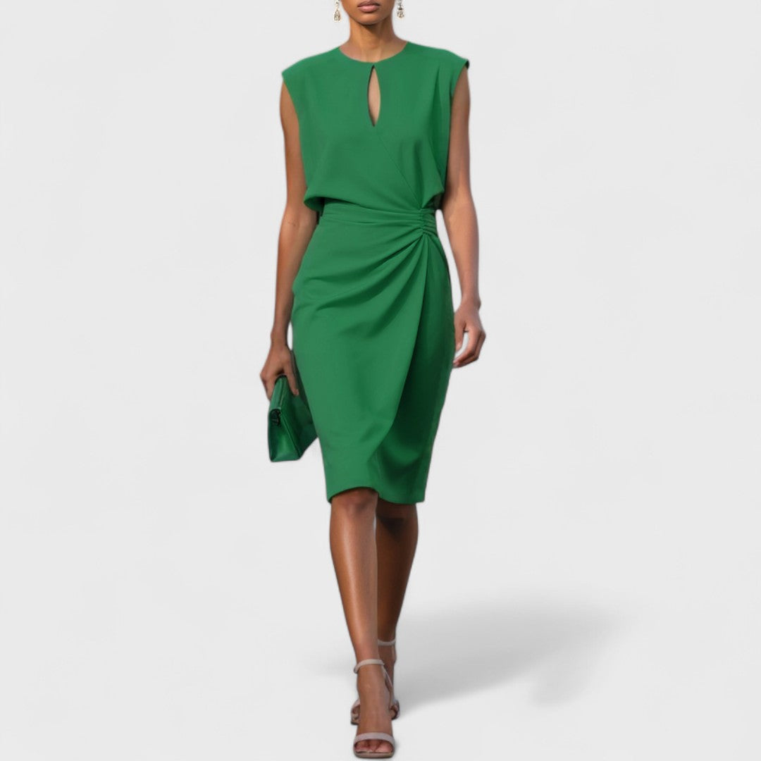 Olena | Vestido midi cruzado elegante