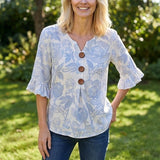 Celena | Blusa Vintage Con Estampado Floral