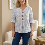 Celena | Blusa Vintage Con Estampado Floral