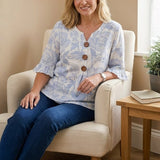 Celena | Blusa Vintage Con Estampado Floral