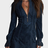Jasmine | Vestido mini de ante con encaje