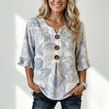 Celena | Blusa Vintage Con Estampado Floral