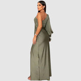 Meda | Vestido maxi elegante de un hombro