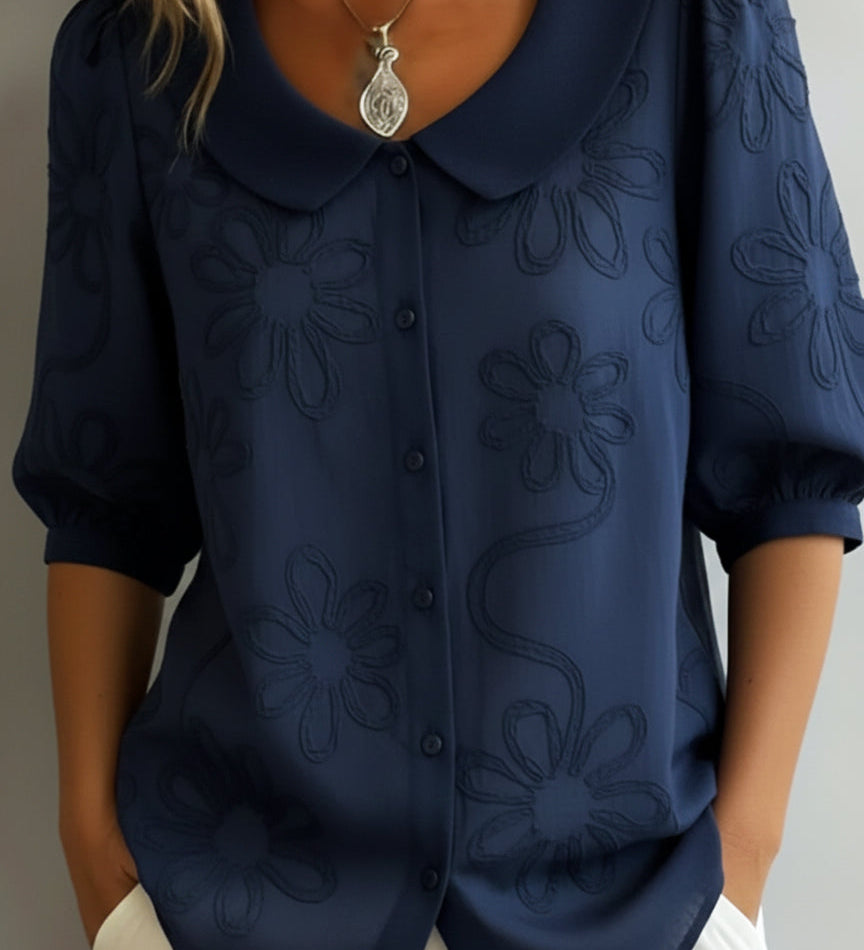 Elisenda | Blusa ligera floral elegancia natural