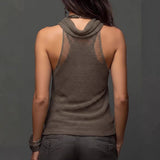 Eliseva | Top Halter de Malla de Doble Capa