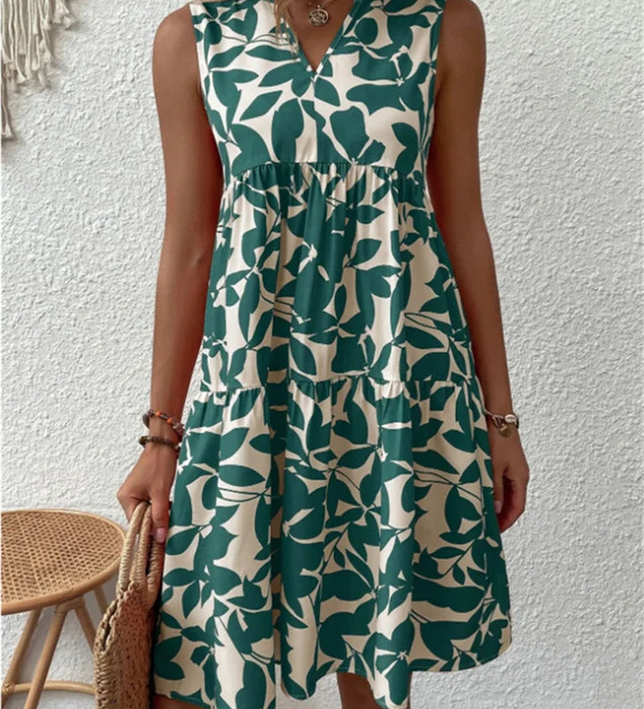 Sofía – Vestido de Verano con Estampado Floral en Línea-A