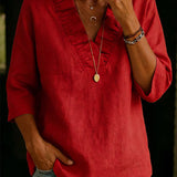 Hecuba | Blusa con Volantes y Escote en V