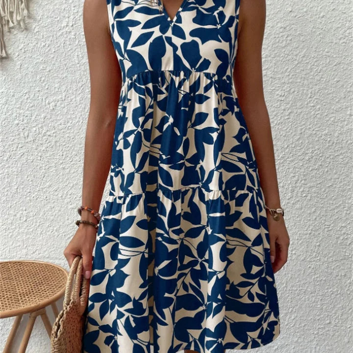 Sofía – Vestido de Verano con Estampado Floral en Línea-A