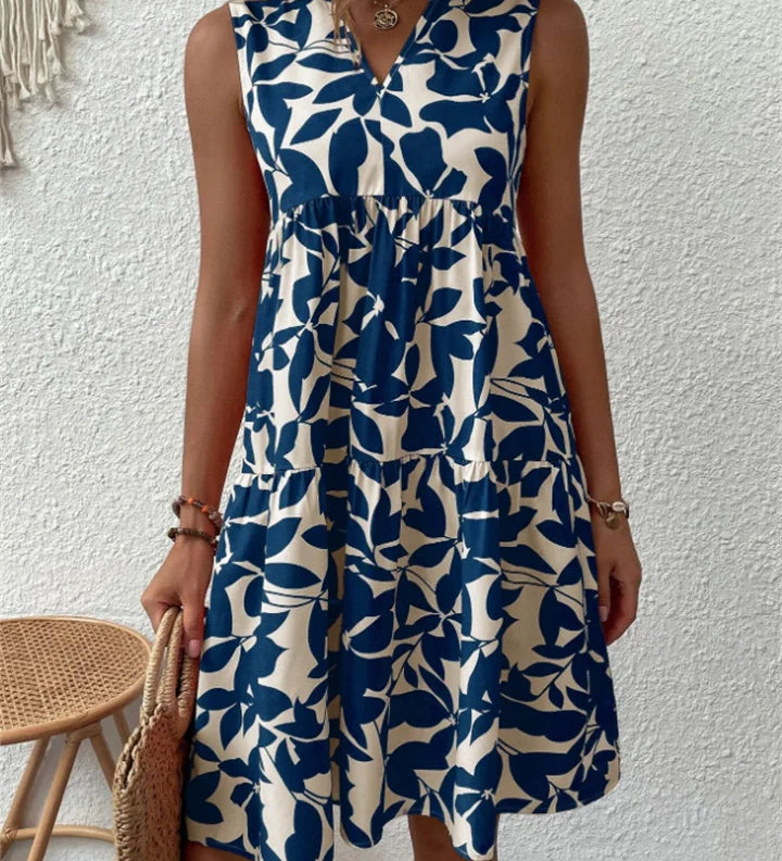 Sofía – Vestido de Verano con Estampado Floral en Línea-A