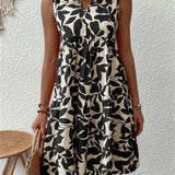 Sofía | Vestido de Verano con Estampado Floral en Línea-A
