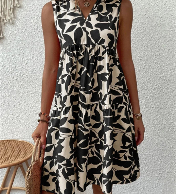 Sofía – Vestido de Verano con Estampado Floral en Línea-A