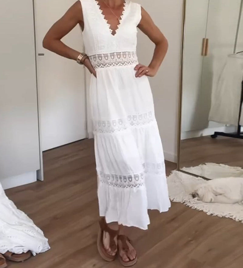 Kim | Vestido de encaje con escote en V