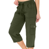 Emilce | Pantalón Capri de Cintura Alta Cómodo con Bolsillos Prácticos